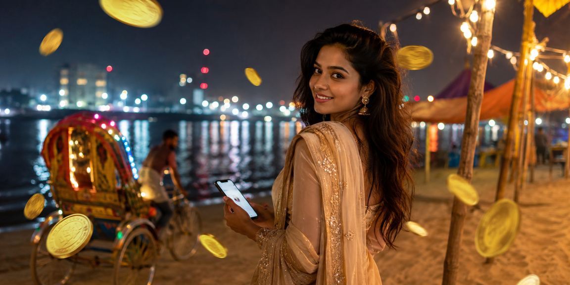 ঢাকায় সমুদ্র সৈকতের পটভূমিতে fk66 ডিপোজিট প্রক্রিয়া সম্পন্ন করছেন একজন ব্যবহারকারী